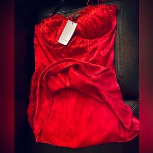 NWT Akira Red Floral Dress